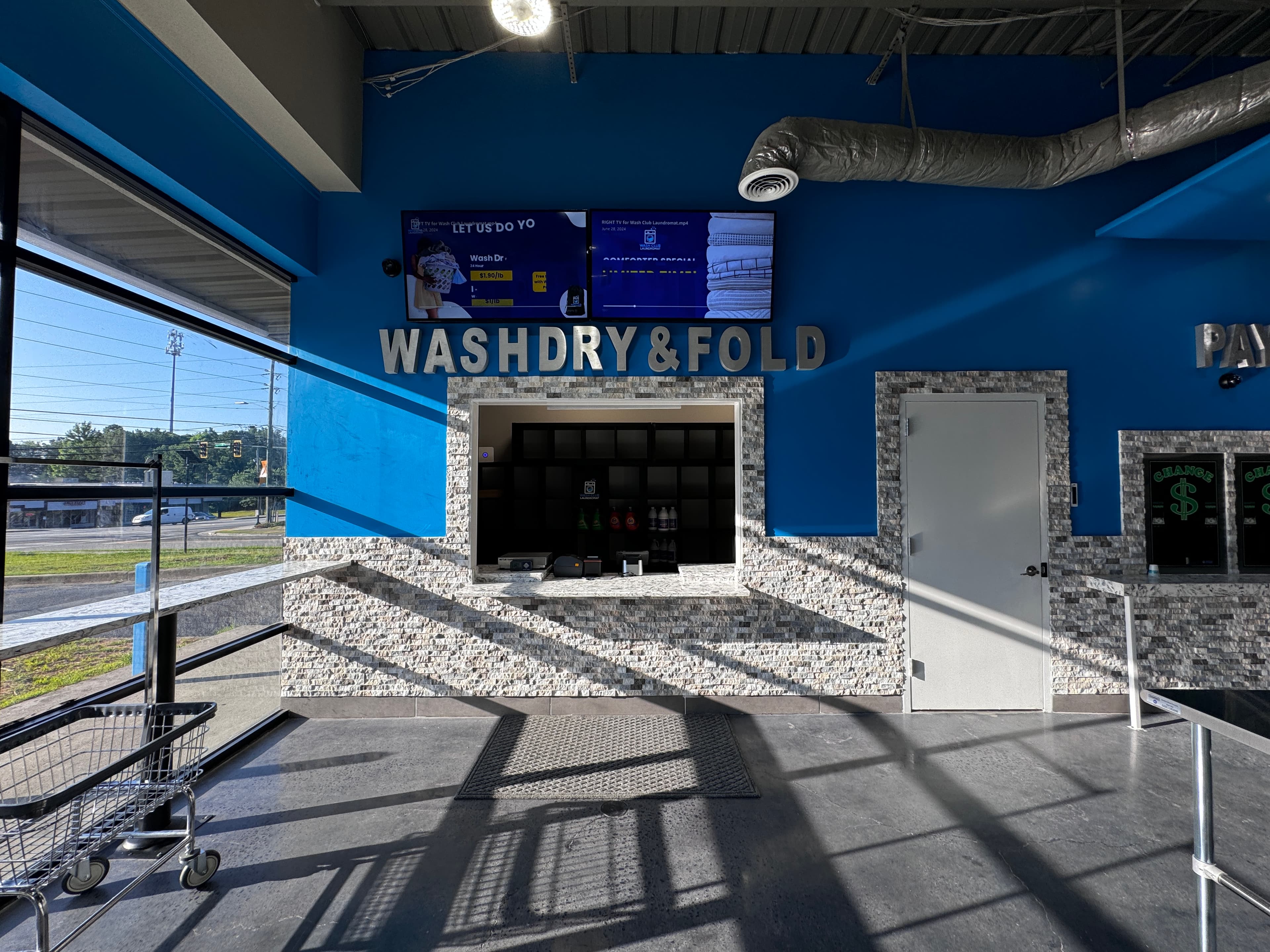 Fresh, professionally handled business laundry ready for pickup and delivery