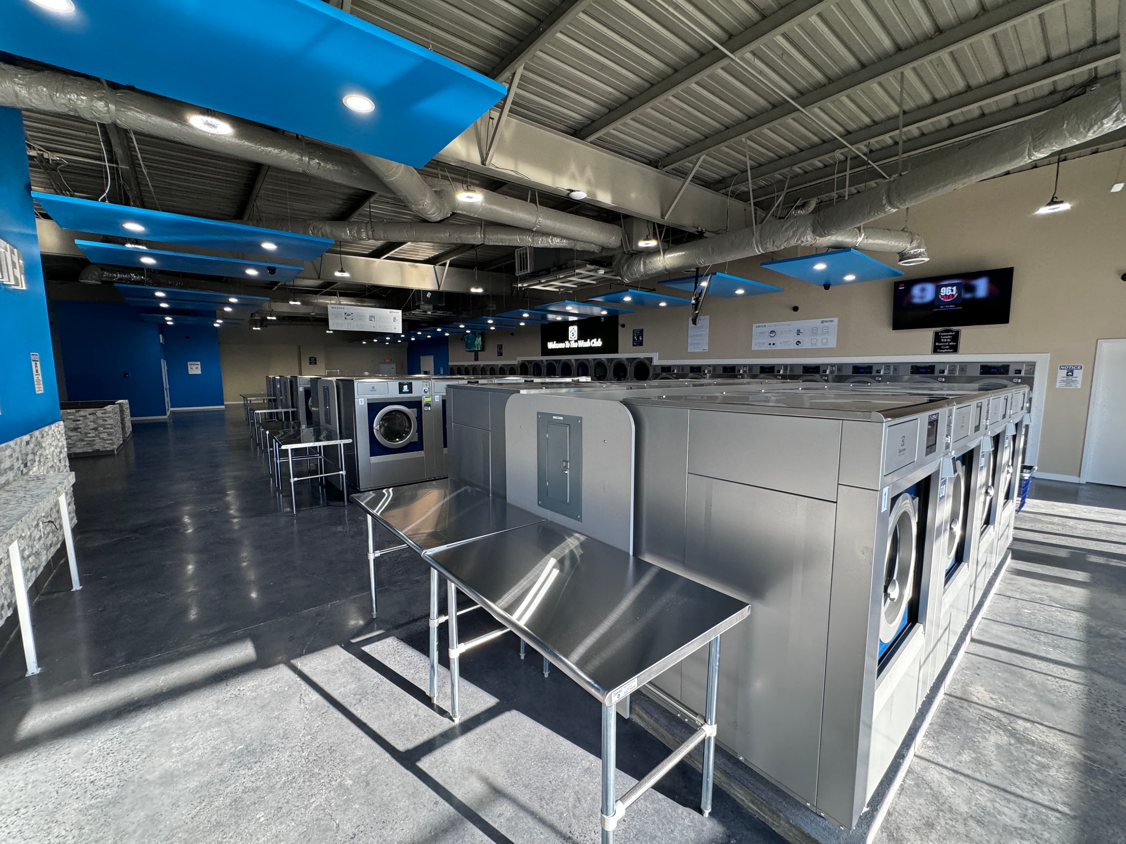 Fresh, professionally handled business laundry ready for pickup and delivery