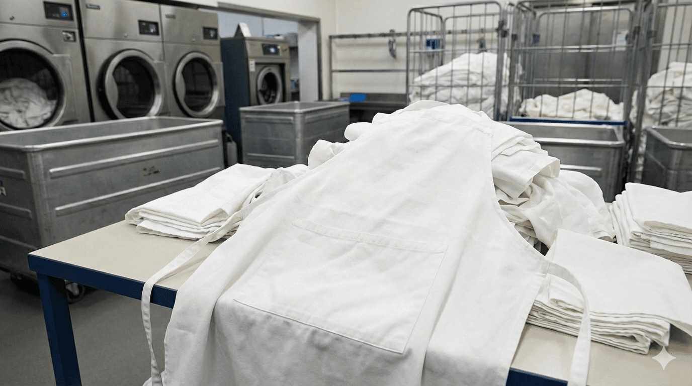 Clean fabric after professional treatment